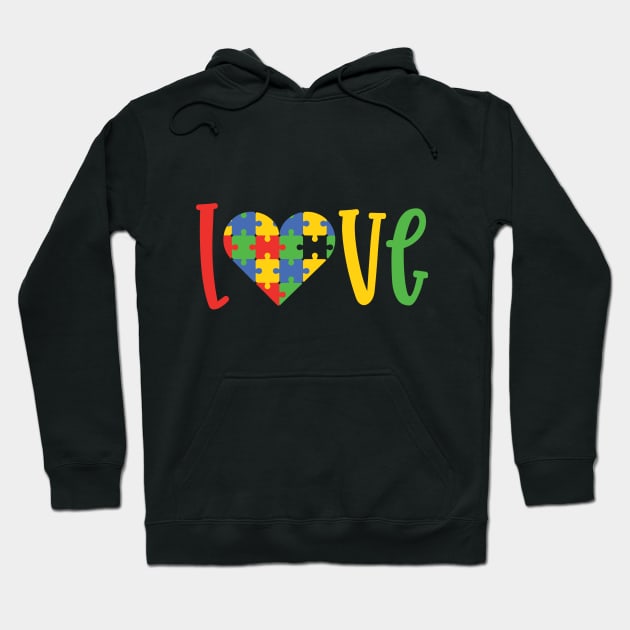 Love, Autism Awareness Day for Mom of Warrior Hoodie by SweetMay